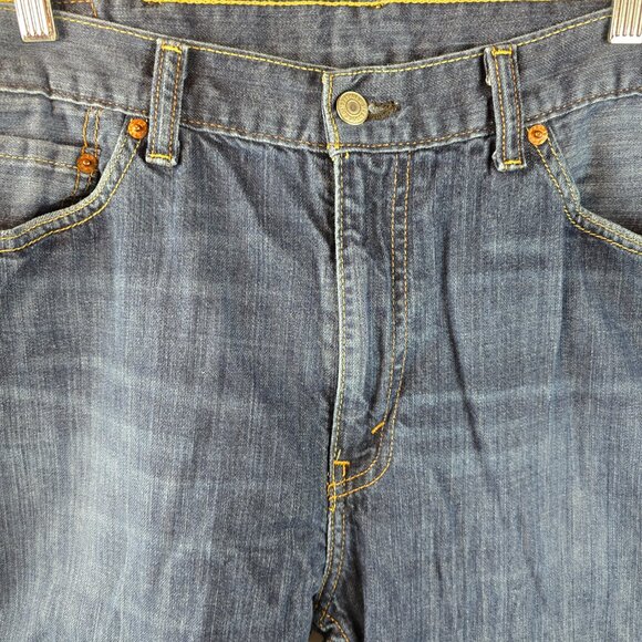 Levi's 514 Jeans Mens 38x30 Blue Denim Dark Wash Straight Fit Casual Normcore - Picture 3 of 11